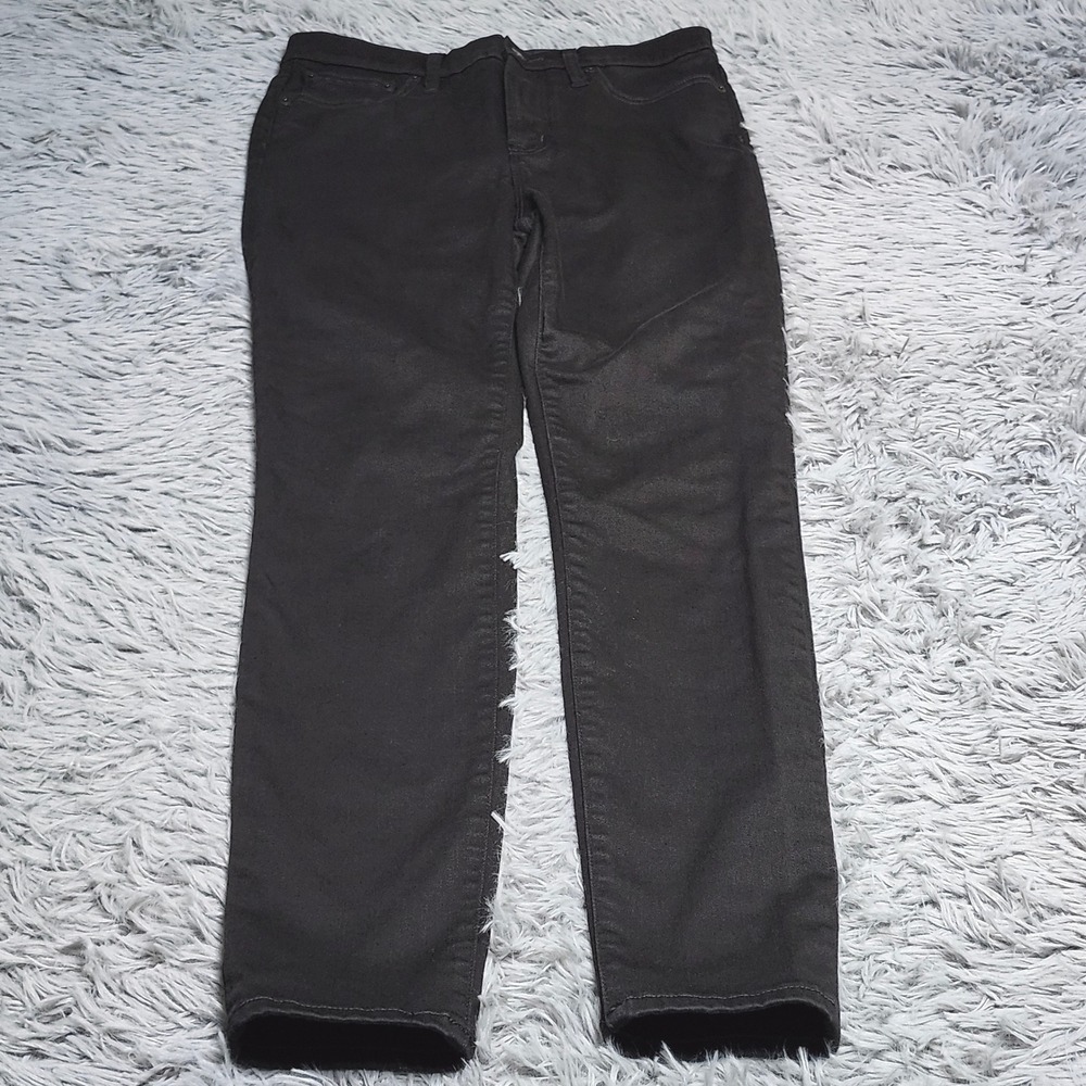 J Crew Toothpick Jeans Women 29T 29‎ Black Denim Skinny Tall H7709 Stretch J.